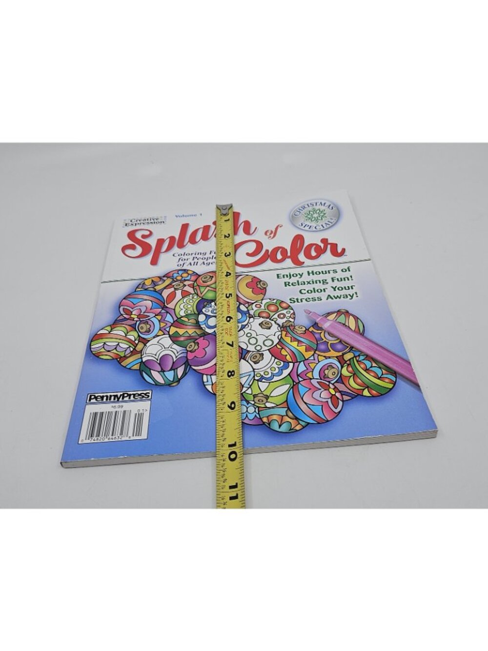 Splash of Color Coloring Book Vol 1 Creative Expression Christmas Adult Kids - Picture 11 of 12
